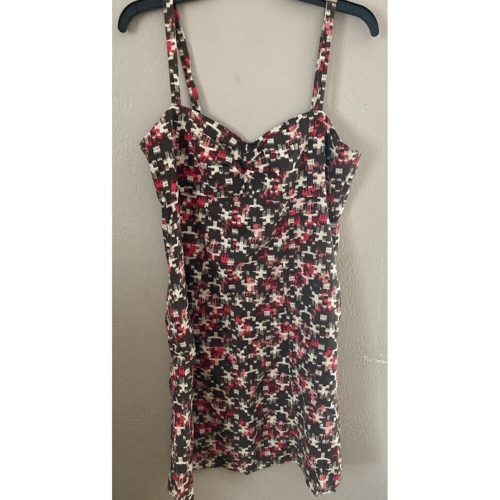 Patagonia Size 12 Pink Brown Hemp Organic Cotton Strappy Dress Zip Back